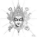 lord vishnu tattoo design idea