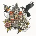 town tattoo design idea