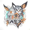 town tattoo design idea