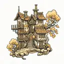 village tattoo design idea
