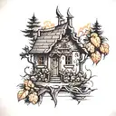 village tattoo design idea