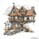 village tattoo design idea