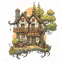 village tattoo design idea