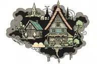 village tattoo design idea