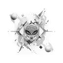 An abstract design representing the connection between teaching and sports tattoo design idea