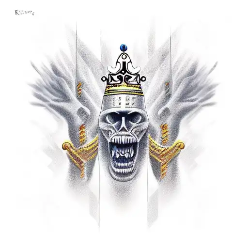 KING Never Be Alone tattoo design idea