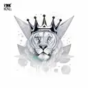 KING Never Be Alone tattoo design idea