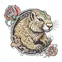 marmot tattoo design idea
