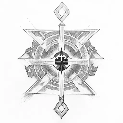 cross. god is greater than highs and lows tattoo design idea