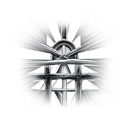 3 crosses on a mountain tattoo design idea
