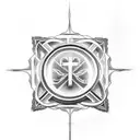 cross. god is greater than highs and lows tattoo design idea