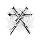 3 crosses on a mountain tattoo design idea