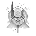 quiver with two arrows tattoo design idea