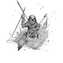 quiver with two arrows tattoo design idea