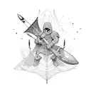 quiver with two arrows tattoo design idea