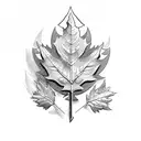 roman numerals with leafs tattoo design idea