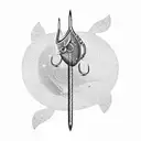 fishing hook tattoo design idea