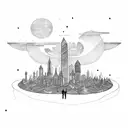 city on hill tattoo design idea