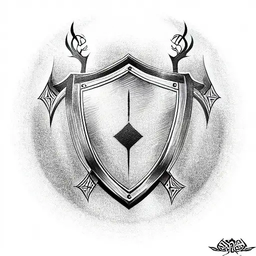 Shield tattoo design idea