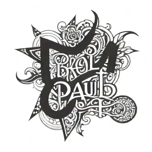 name of Paul inside tattoo design idea