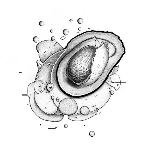 avocado  tattoo design idea