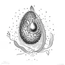 avocado  tattoo design idea
