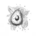 avocado  tattoo design idea