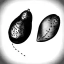 avocado  tattoo design idea