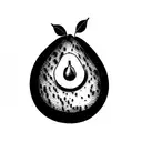 avocado  tattoo design idea