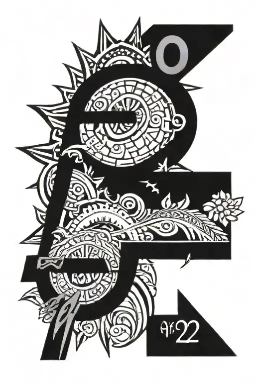 Incorporate a traditional Samoan motif with the initials CJW and the year 1992 in a clock face design tattoo design idea