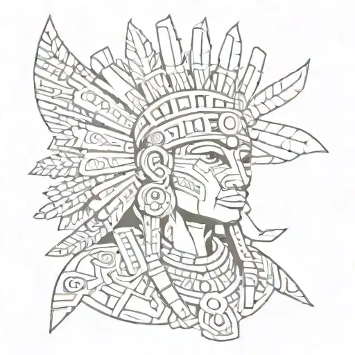 mayas aztecas e incas tattoo design idea