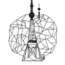Berlin TV tower abstract tattoo design idea