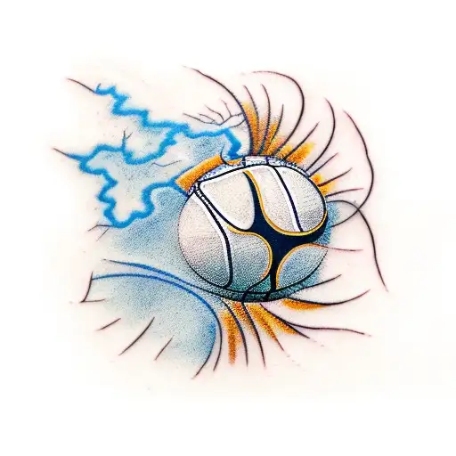 torn skin with veins connected to basketball, softball, volleyball, football, and the number 24 tattoo design idea