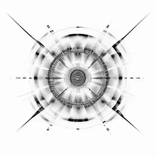 non-concentric non-continuous black circle that gives the feeling of being overwhelmed and make it simple tattoo design idea