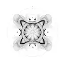 non-concentric non-continuous black circle that gives the feeling of being overwhelmed tattoo design idea