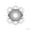 non-concentric non-continuous black circle that gives the feeling of being overwhelmed tattoo design idea