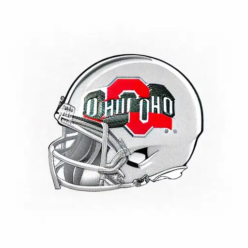 Ohio state logo and helmet tattoo design idea