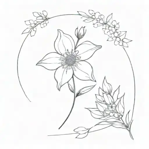 may July November birth flower bouquet cut flowers  tattoo design idea