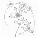 may July November birth flower bouquet cut flowers  tattoo design idea