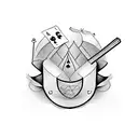 Grandma, Poker Cards, Cooking tattoo design idea