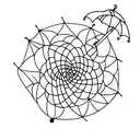 umbrella tattoo design idea