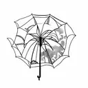 umbrella tattoo design idea