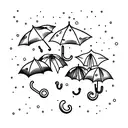 umbrella tattoo design idea