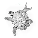 turtle with crown  tattoo design idea