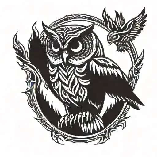 owl generational curse what's done in darkness will come to light and seeking unconditional love  tattoo design idea