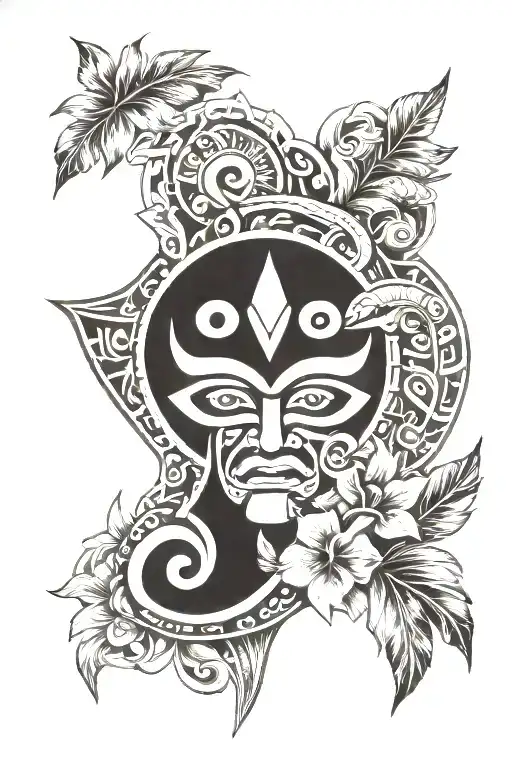 Polynesian design incorporating symbols tattoo design idea