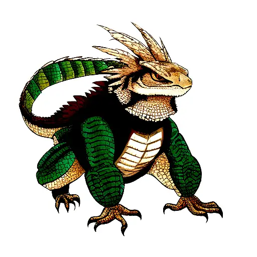 bearded dragon tattoo design idea