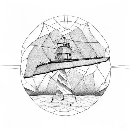 bald Head Island north carolina tattoo design idea