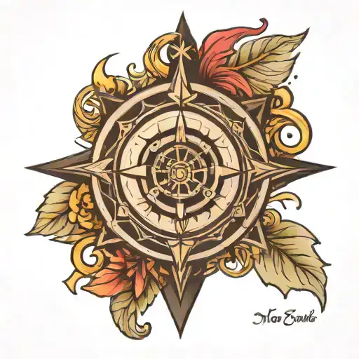 norse compass arm tattoo  tattoo design idea