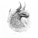 name : Arya with caligraphy of game of throne  tattoo design idea